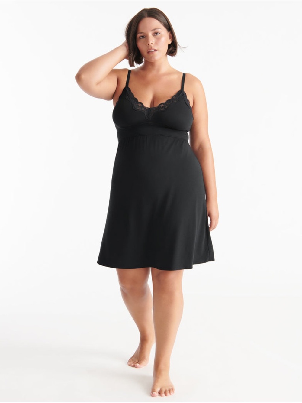 Knix Modal Nightgown in Black Size S